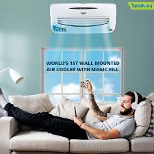 Symphony Cloud Wall-Mounted Personal Room Air Cooler 15-Litre (Expandable) with Remote.